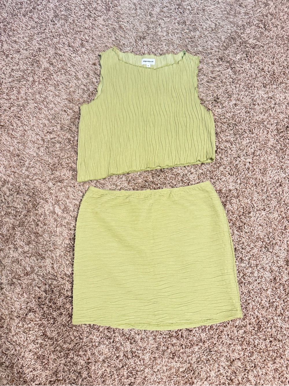 Superdown Eleanor Skirt Set in Olive